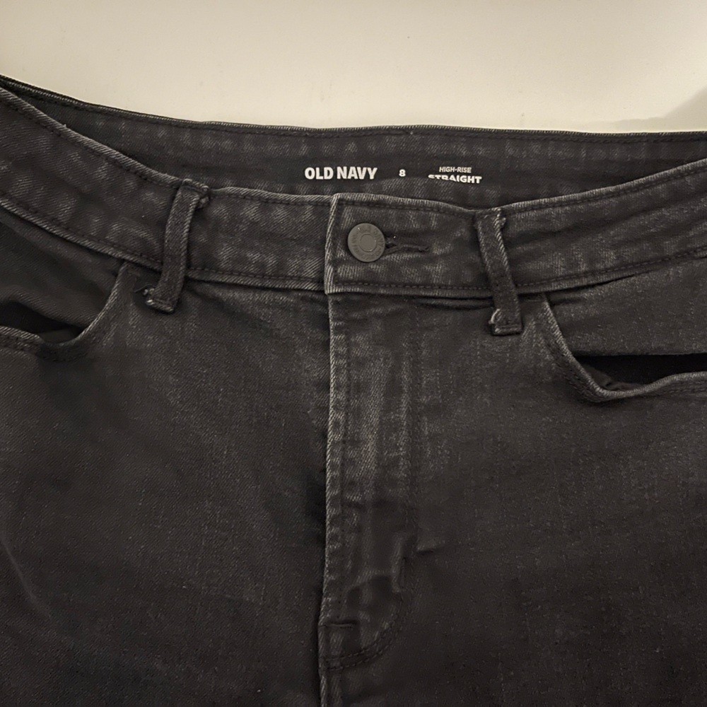 OLD NAVY | High Rise Black Jeans | Size 8